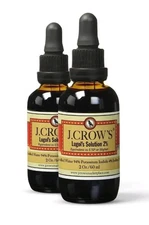 2 Pack J.CROW'S Lugol's Solution of Iodine 2% 2 oz HB1