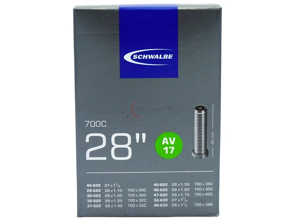 3x bicycle tube Schwalbe 40-609 (27x1 1/2) AV 40mm Schrader + tire lever - Image 3 of 4