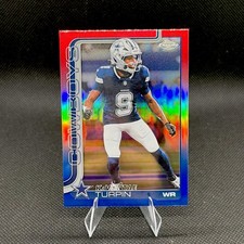 2025 Topps Chrome KaVontae Turpin Red White And Blue Refractor No. 84 Cowboys
