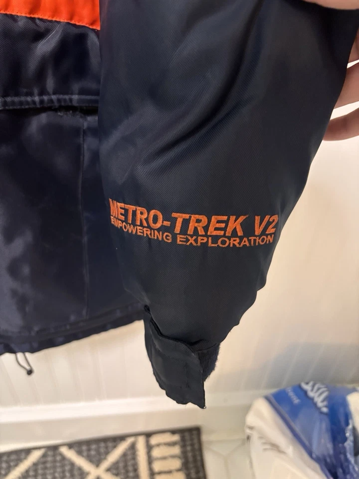 Men's M Winter Jacket Insulated, Blue/Orange, Medium, Hooded, North Sportif - Image 3 of 4