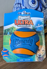 Chuckit Ultra Squeaker Ball Dog Toy Durable Rubber Fetch Pet Ball LARGE New