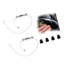 2PCS Brake Bleeder Hose with One-Way Check Valve – Universal Brake Fluid B