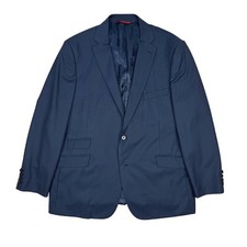BIANCO BRIONI Loro Piana Super 150s Mens Wool Silk Blue Suit 50L