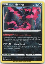 Galarian Moltres Holo Rare SWSH07: Evolving Skies 093/203 NM