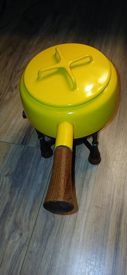 Винтажный желтый набор фондю Dansk в кобенстиле - Изображение 2 из 4