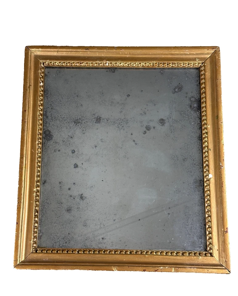 Miroir Ancien bois doré louis XVI  bois sculpté rang de perles mercure 18 ème - Photo 2/4