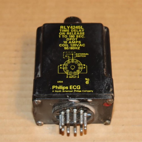 One Philips ECG RLY4245L Time Delay Relay - Picture 2 of 2