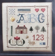 The Drawn Thread LITTLE SPOT SAMPLER Cross Stitch Pattern w/Embellishment Pack