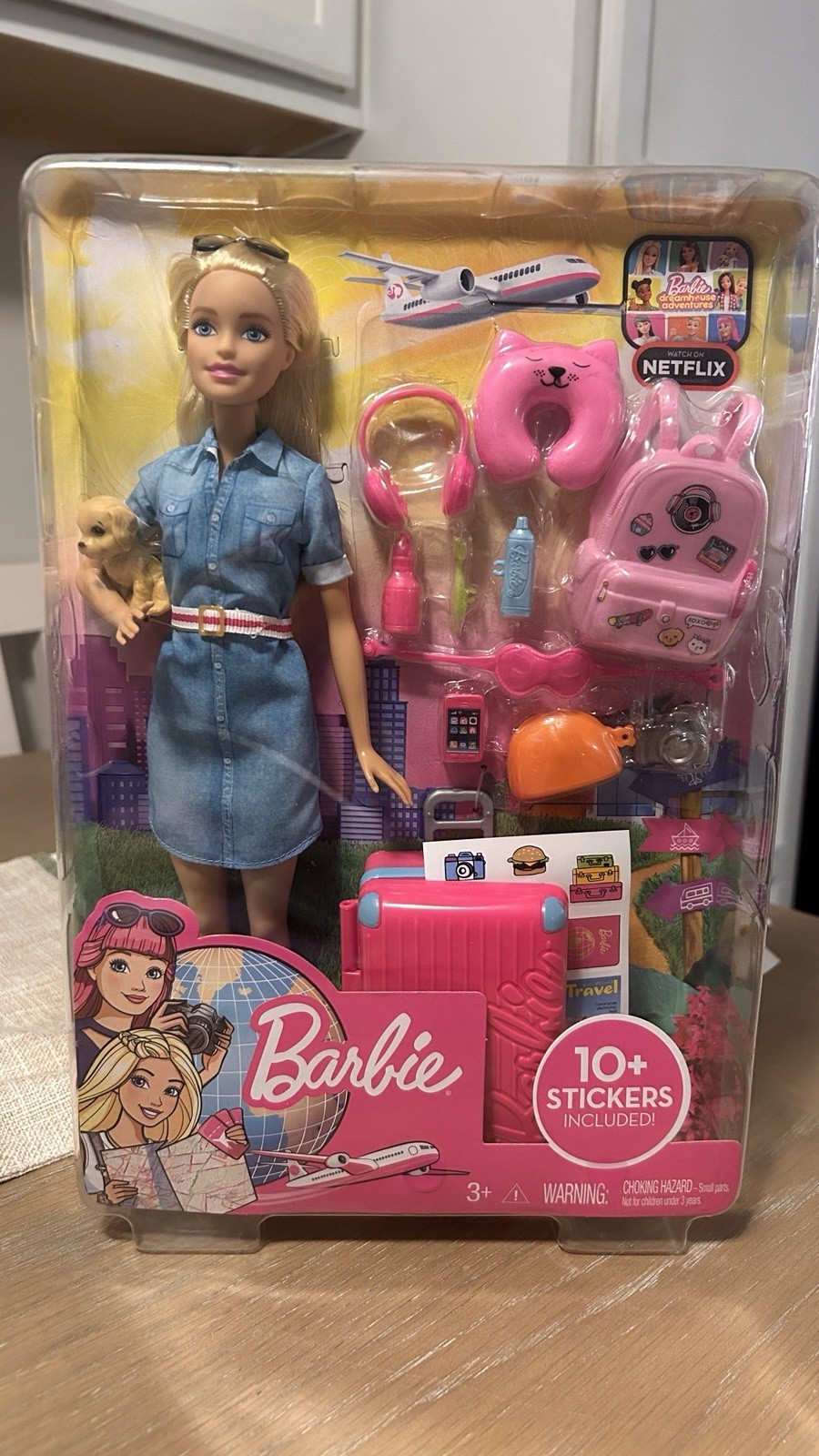 Barbie Dreamhouse Adventures Travel Doll Playset with Accessories & Dog 