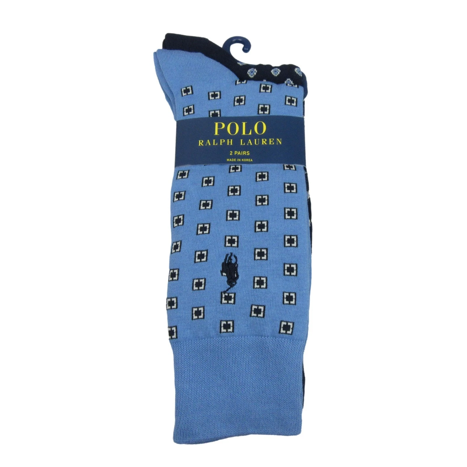 Polo Ralph Lauren Foulard Blue Slack Socks Mens Size 6-12.5 (2 PAIRS) NEW