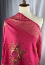 Fuchsia - Women Indian Warm Wrap Shawl Scarf Golden Stone Rectangular 29x80