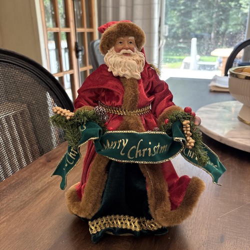 Kurt S Adler Santa Tree Topper / Figurine - 12 Inches