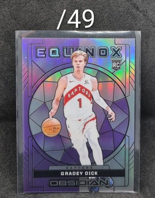 2023 OBSIDIAN EQUINOX ROOKIE /49 GRADEY DICK #11. RAPTORS