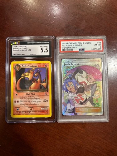 2000  Pokémon Team Rocket Unlimited Dark Charizard Non-Holo CGC 5.5 EXCELLENT +