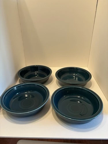 4 GREEN FIESTA CEREAL OR SOUP BOWLS