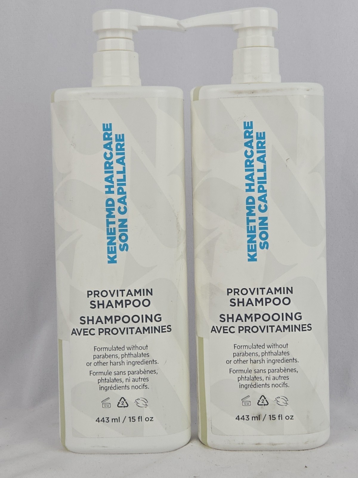 Lot of 2 M KenetMD HAIRCARE Provitamin Shampoo 443 mL 15 Oz Ea