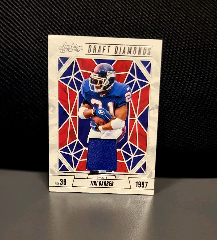 2024 Panini Absolute Draft Diamonds, Jersey Patch- Tiki Barber #DDJ-TBR