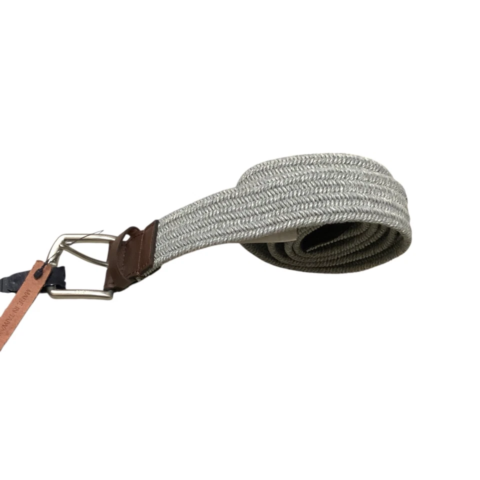 NWT Polo Ralph Lauren Men's Stretch Waxed Belt  Gray Woven Size M 36/38 - Image 4 of 4