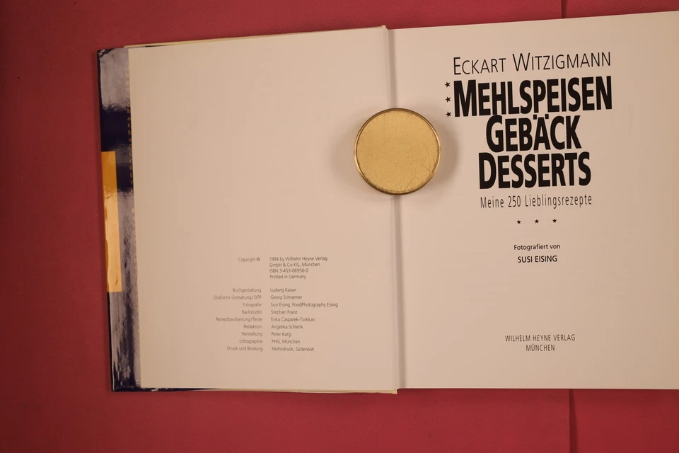 314950 Eckart Witzigmann MEHLSPEISEN GEBÄCK DESSERTS Wilhelm Heyne Verlag Meine - Bild 2 von 3
