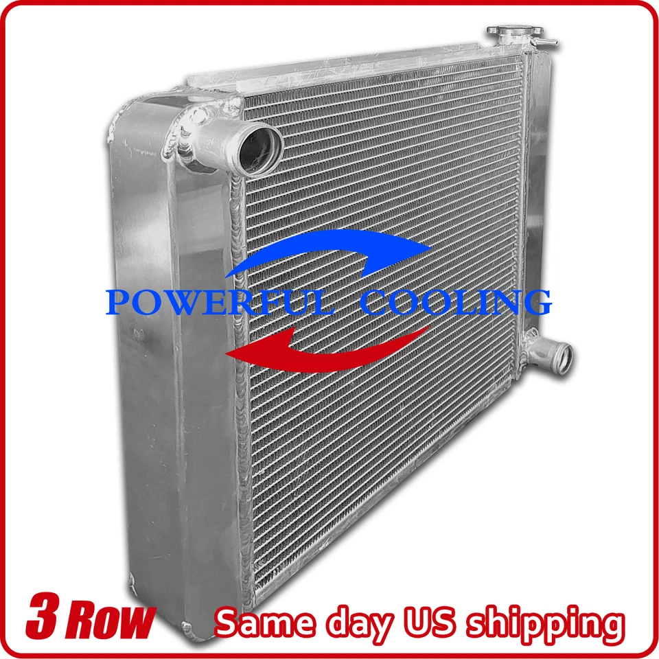 Radiador de carreras de rendimiento de aluminio compatible con 19" x 20" GM Chevy Crossflow 209632 Foto 3 de 4