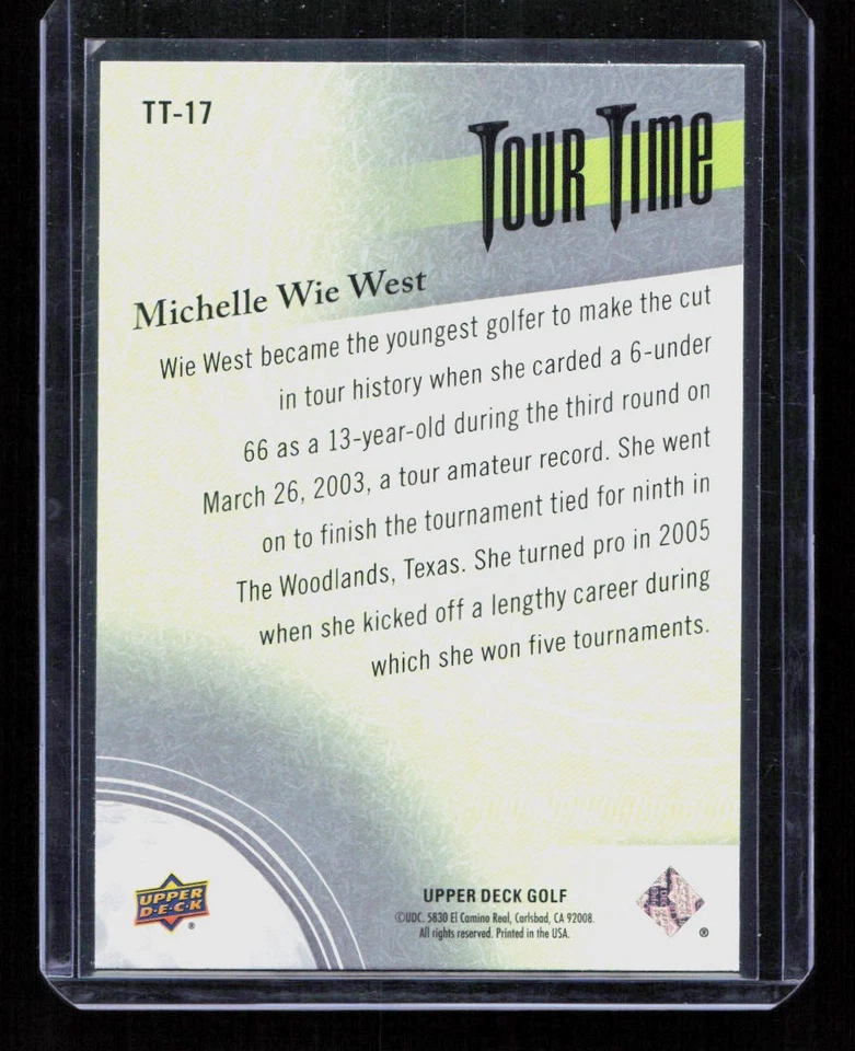 Michelle Wie West 2024 Upper Deck Golf #TT-17 Tour Time - Image 2 of 2