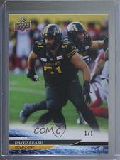 2025 Upper Deck CFL Black 1/1 David Beard #62 bj5