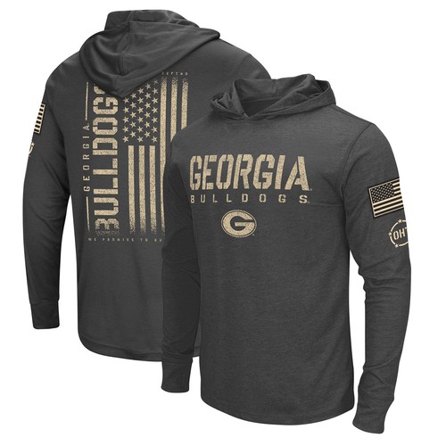 Men's Colosseum Heather Black Georgia Bulldogs Team OHT Military Appreciation
