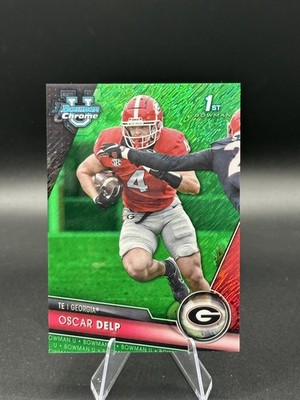 2023 Bowman University Chrome - Oscar Delp #92 Green Shimmer Refractor /99 (RC)