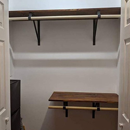 2 Pcs Metal Brackets for Shelves Heavy Duty Shelf Floating Hardware - Bild 2 von 12