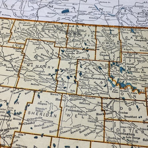 1940's North Dakota atlas Map Vintage before end of WW2 - Picture 17 of 17