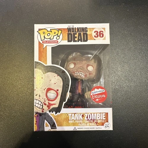 FUNKO POP! THE WALKING DEAD TANK ZOMBIE - FUGITIVE EXCLUSIVE #36 WITH PROTECTOR