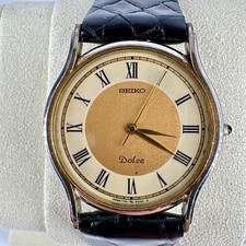 Seiko Dolce Vintage Quartz Dress Watch Mens J...