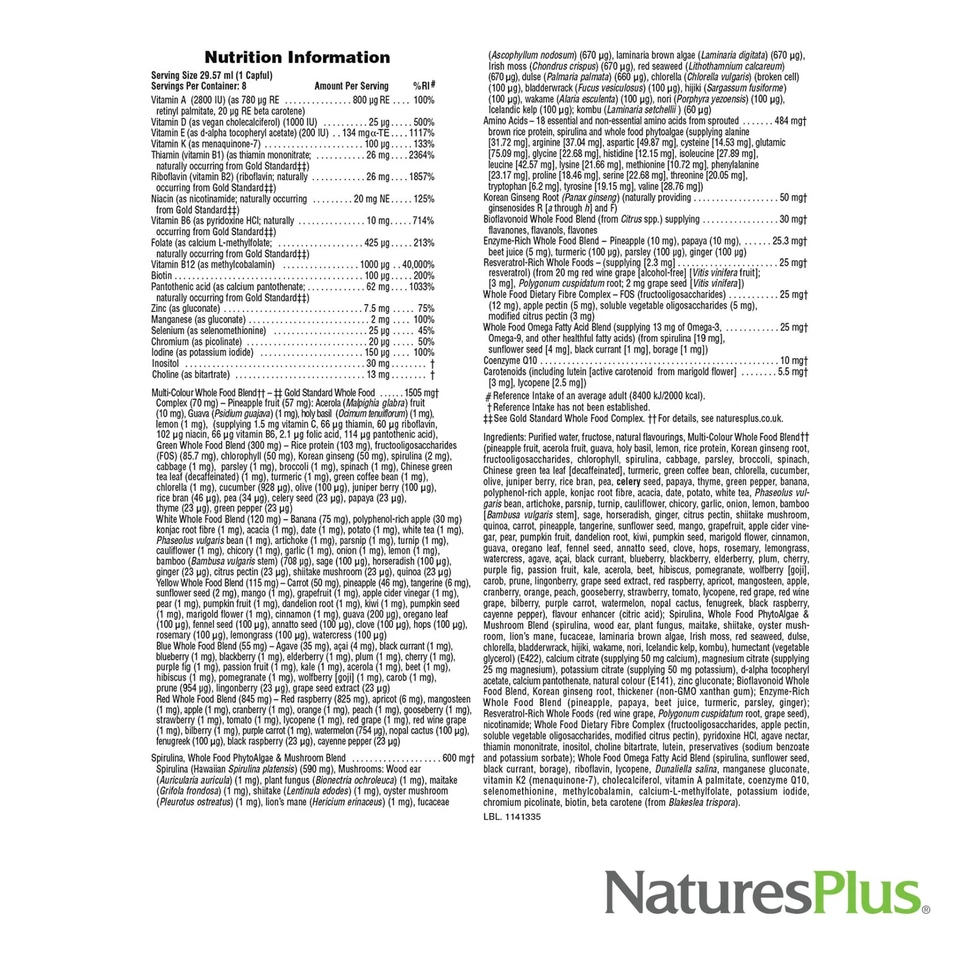 Source of Life GOLD Multivitamin Whole Body Support Tropical Fruit 8 Fl Oz - Image 4 of 4