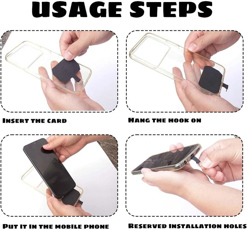 2Pcs Portacellulare Da Collo Donna,Corda per Cellulare Da Collo Con 2 Patch,Rego - Immagine 2 di 4