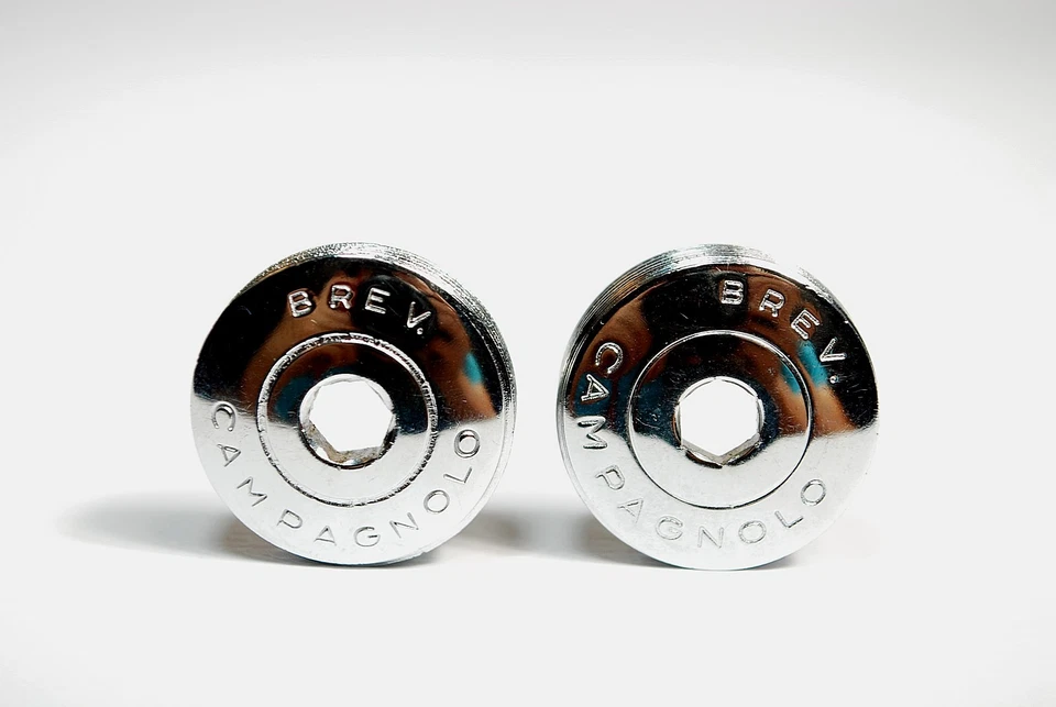 Vintage Campagnolo Bicycle Crankset Dust Cap Set Of 2 For Classic Road Bikes NOS - Image 2 of 3