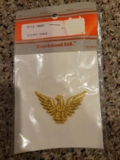 Vintage BEACHWOOD LTD Applique GOLD EAGLE IRON ON Patch Embellishment Decoration