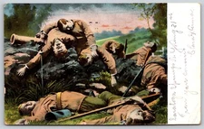 Postcard Military Battle Scene 1906 I43