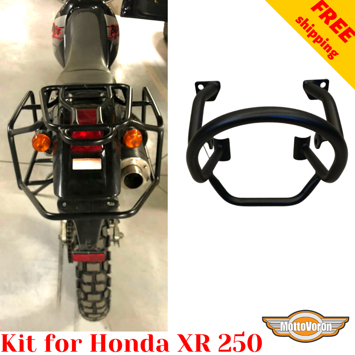 For Honda XR250R Luggage rack system XR 250 Headlight protector
