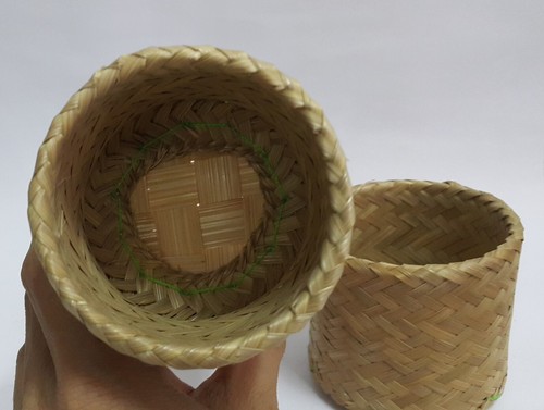 Cesto di riso appiccicoso tailandese Katiip porzione bambù arredamento casa regalo souvenir - Foto 6 di 7