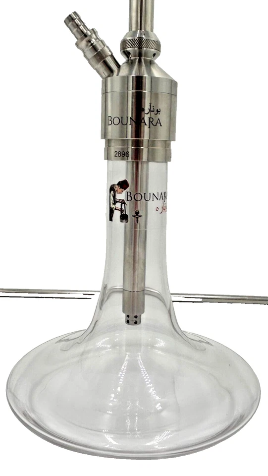 Cachimba Shisha. "Completo de acero inoxidable de alta resistencia + estuche, manguera única, 20"" de alto" Foto 3 de 4