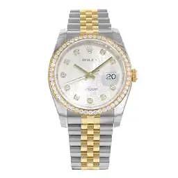 Rolex Datejust 36 116243RBR 18K Silver Diamond Dial Bezel Jubilee Box Papiere - Bild 12 von 12