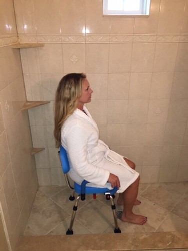 Platinum Health Revolution Pivoting Bath Shower Chair with Padded Back and Arms - Bild 4 von 7