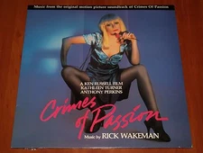 CRIMES OF PASSION CHINA BLUE OST LP *RARE* 1986 TBG RECORDS RICK WAKEMAN YES New