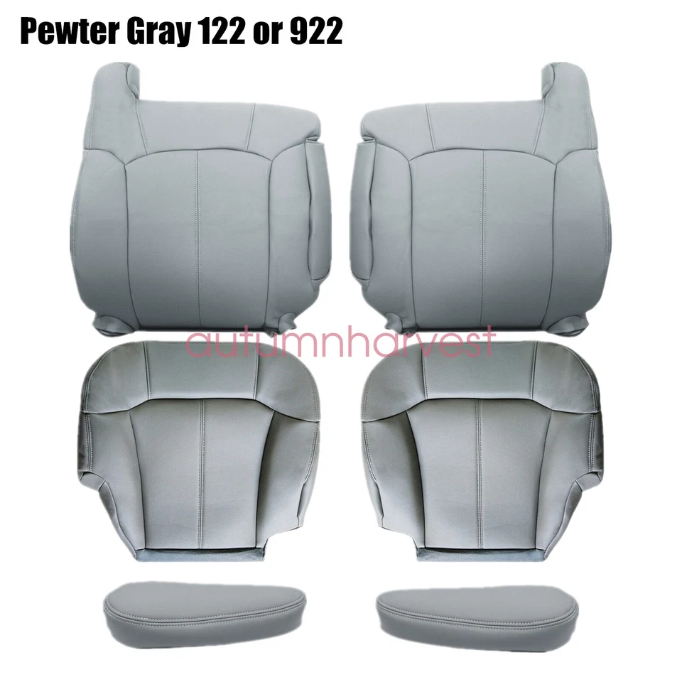 Cubierta de asiento inferior y trasero de cuero delantero para Chevy Silverado GMC Sierra 1999-2002 Foto 2 de 4