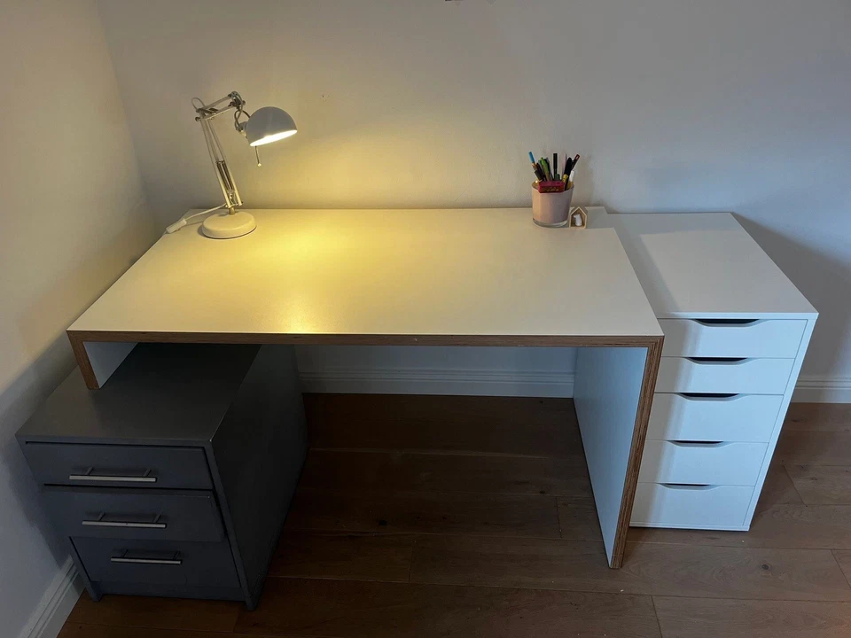 schreibtisch weiß holz