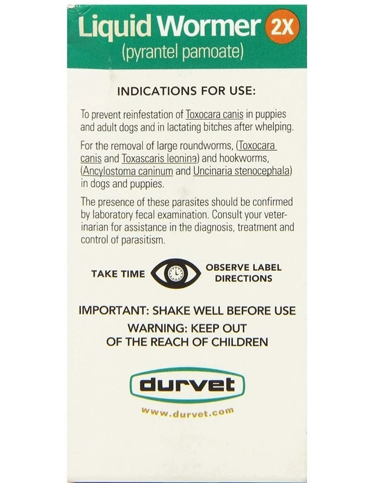 Double Strength Liquid Dog Wormer for Puppies and Adults 2 Fl Oz 1 Pack - Image 3 of 4
