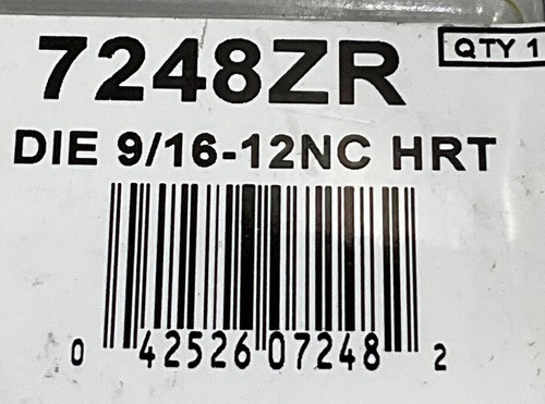 IRWIN HANSON 7248 ZR DIE 9/16-12NC HRT BOLT NUT 373 - Picture 2 of 6