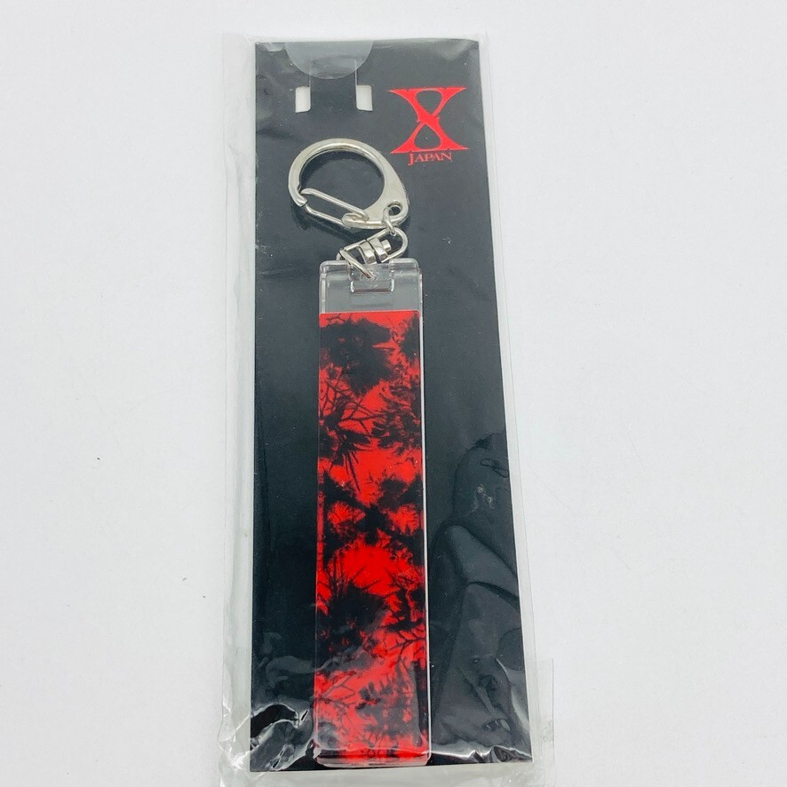 X JAPAN キーケース YOSHIKI hide X JAPAN Red Acrylic Plate Keychain yoshiki hide Spread Beaver