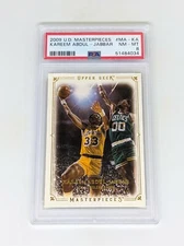 2009-10 Upper Deck Masterpieces #MA-KA Kareem Abdul-Jabbar PSA 8 Lakers HOF