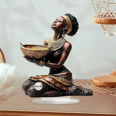 2D flache afrikanische Dame Schreibtisch Ornament für Schlafzimmer Restaurant Geburtstagsgeschenk